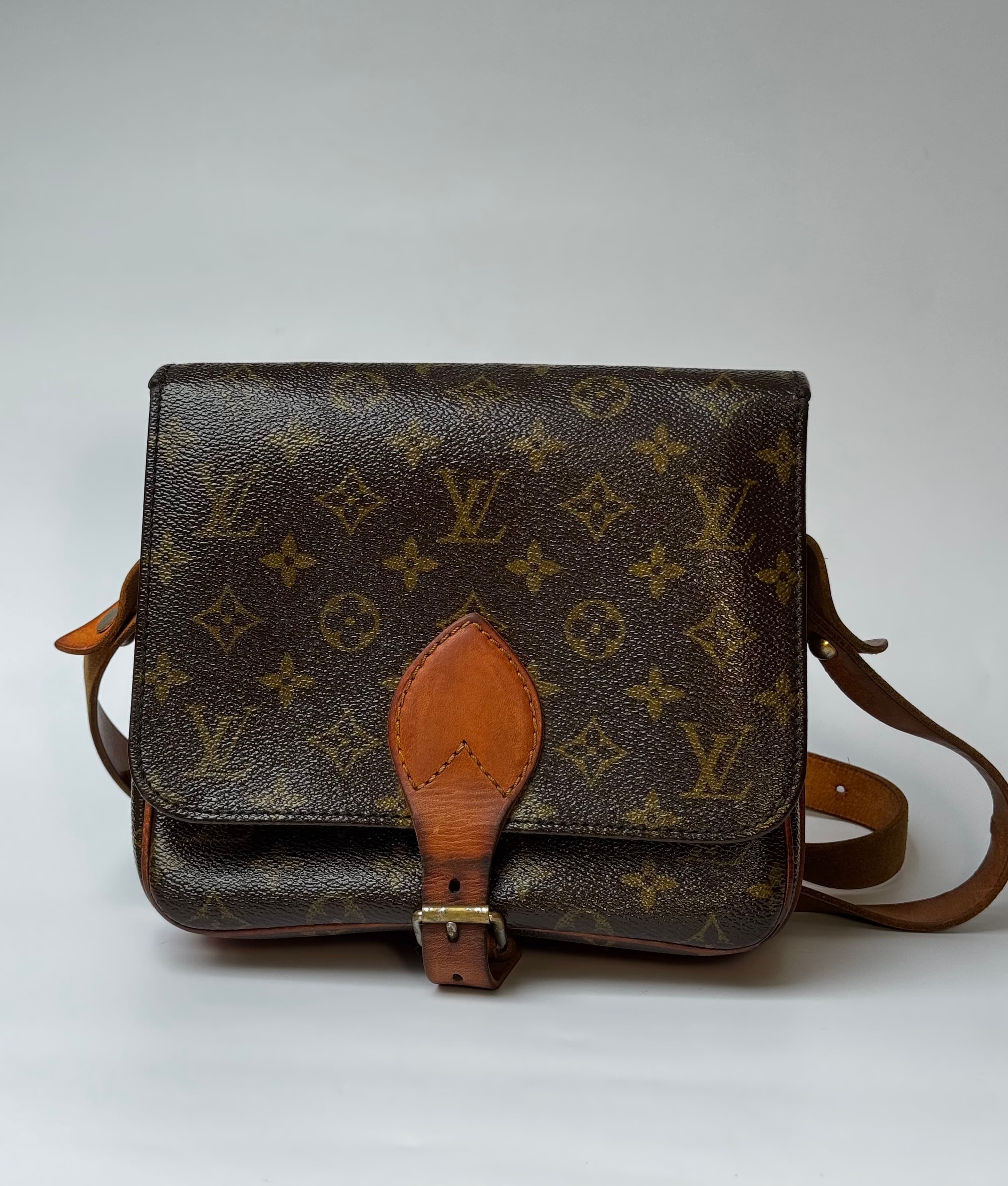 Louis Vuitton LV Shoulder Bag Cartouchiere MM Brown Monogram